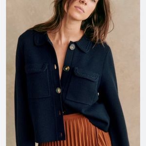 EUC Sezane Navy Sweater